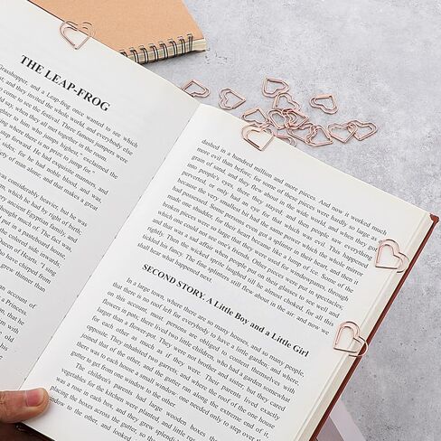 100 Pcs Gold Heart Paper Clips, Cute Love Shaped Paper Clips Small Paper Clamps Mini Metal Organizing Paperclips for Office Supplies Document Sorting Wedding Decoration Organizers Women (Gold) in Saudi Arabia