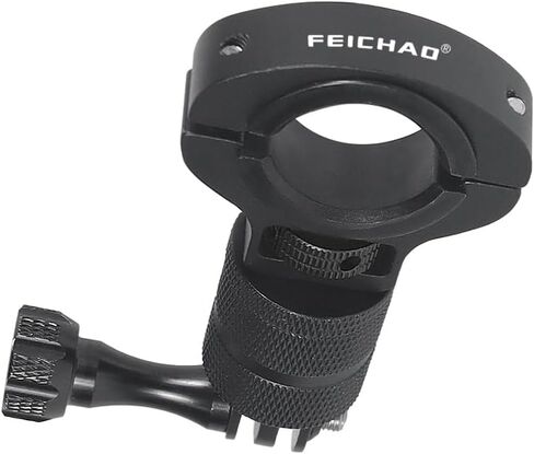 FEICHAO 360 درجة مضادة للعكس 1/4 برغي المقود المشبك حامل أنبوب متوافق مع ملحقات كاميرا GoPro Action (مشبك أسود) in Kuwait