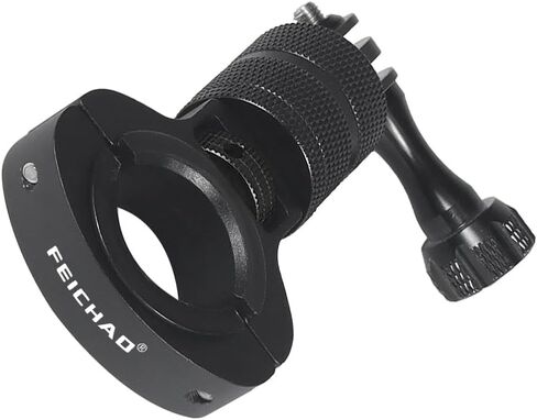 FEICHAO 360 درجة مضادة للعكس 1/4 برغي المقود المشبك حامل أنبوب متوافق مع ملحقات كاميرا GoPro Action (مشبك أسود) in Kuwait