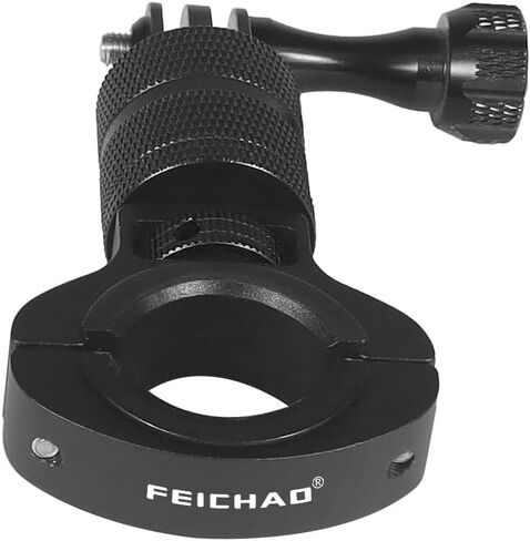 FEICHAO 360 درجة مضادة للعكس 1/4 برغي المقود المشبك حامل أنبوب متوافق مع ملحقات كاميرا GoPro Action (مشبك أسود) in Kuwait
