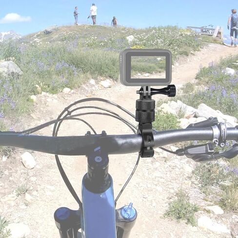 FEICHAO 360 درجة مضادة للعكس 1/4 برغي المقود المشبك حامل أنبوب متوافق مع ملحقات كاميرا GoPro Action (مشبك أسود) in Kuwait