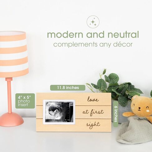 إطار صورة خشبي للوحة السونوجرام من بيرهيد لاف من أول نظرة، إطار إعلان الحمل بالموجات فوق الصوتية، ديكور مثالي لغرف الأطفال وهدية لعيد الأم، استحمام الطفل، الأم الجديدة والمتوقعة in Kuwait