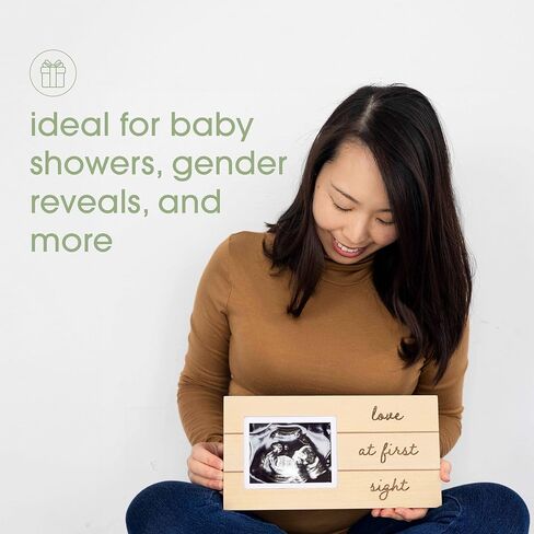 إطار صورة خشبي للوحة السونوجرام من بيرهيد لاف من أول نظرة، إطار إعلان الحمل بالموجات فوق الصوتية، ديكور مثالي لغرف الأطفال وهدية لعيد الأم، استحمام الطفل، الأم الجديدة والمتوقعة in Kuwait