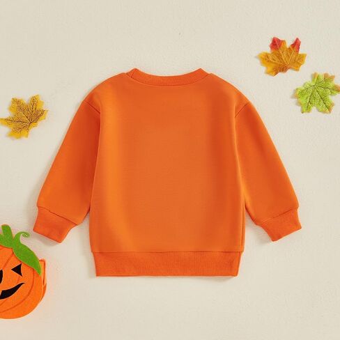 Toddler Baby Boy Girl Halloween Outfit Pumpkin Sweatshirts Long Sleeve Letter Print Shirt Sweater Tops Fall Clothes in Kuwait