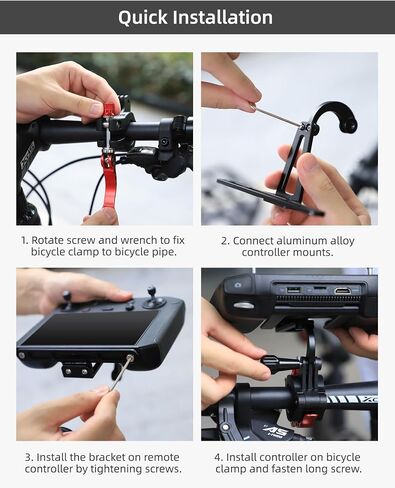 مشبك دعامة لركوب الدراجات من BTG لوحدة التحكم الذكية DJI RC Pro/DJI لـ DJI Mavic 3 Pro/Mavic Air 2s متوافق مع OSMO Action 4 3 Insta360 GoPro حامل كاميرا على الدراجة in Saudi Arabia