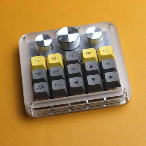 15 Key Macro Programmable Keyboard,Macro Mechanical Gaming ,Custom Knob KeyPad, Hotswap Blue Switch Gaming Keyboard,USB C Wired 15 Key Keyboard with Software For Win ,Mac OS (Black&RGB&Copper Plate) in Saudi Arabia
