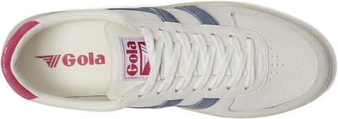 Gola Women's Grandslam Trident Sneaker, White/Moonlight/Hot Fuchsia, 8.5 in Saudi Arabia
