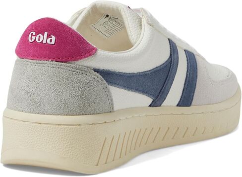 Gola Women's Grandslam Trident Sneaker, White/Moonlight/Hot Fuchsia, 8.5 in Saudi Arabia