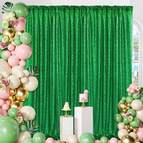 Gold Sequin Backdrop Curtain: 8FT x 8FT Party Curtain Backdrop Drapes Photo Background for Birthday Party Bridal Shower Anniversary Decorations