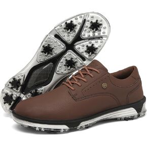 ULTIANT Mens Golf Shoes Traditions Spikeless Size 7.5-13(White,47)