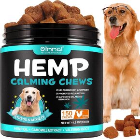Hemp Calming Chews for Dogs 110 Count, Chicken Flavor Dog Calming Treats, Helps with Dog Anxiety, Separation, Barking, Stress Relief, Melatonin for Dogs, Sleep Calming Aid, for All Breeds & Sizes