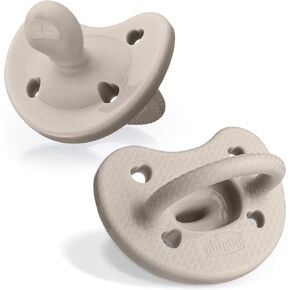 Chicco PhysioForma 100% Soft Silicone One Piece Pacifier for Babies 6-16 Months | BPA & Latex Free | Reusable Case | Pink, 2pk in Kuwait