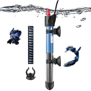 Hitop 50W/100W/300W Adjustable Aquarium Heater, Submersible Glass Water Heater for 5 – 70 Gallon Fish Tank (300W for 35-70 Gallon)