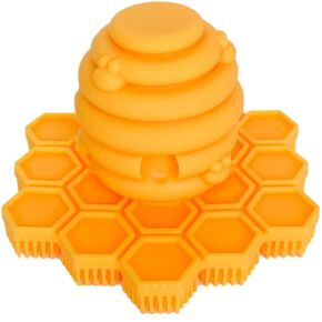 Big Bee, Little Bee - Kids Original ScrubBEE, 100% Silicone Childrens Bath Scrubber, Promotes Effective Independent Hand & Body Washing, As Seen on Shark Tank (Lime)