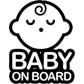 ملصق TOTOMO Baby on Board للسيارات، علامة تحذيرية مضحكة لطيفة للسلامة لنافذة السيارة والمصد بدون مغناطيس - طفلة نائمة مع شريط