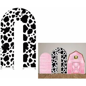 HUAYI Pink Farm Barn Arch Backdrop Cover, Polyester, 2.5ft * 6ft, Ideal for Baptism, Bridal Shower, Birthday, GX237