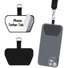 Phone Strap, Phone Tether Tab, Phone Lanyard Tab Replacement Part for All Full Phone Cases (8 Black)