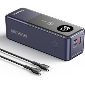 بنك الطاقة EnergyQC 120 واط 27000 مللي أمبير في الساعة USB C 3 منافذ PD شحن سريع حزمة بطارية متوافقة مع MacBook وiPad وiPhone 15 Pro وGalaxy S24 Ultra وSteam Deck وDell XPS in Kuwait