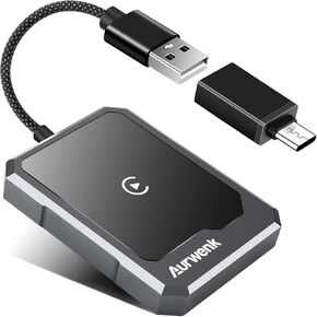 Wireless CarPlay Adapter,Wireless ＆ Stable Connectivity,Carplay Wireless Adapter for Apple Compatible with iPhone and Vehicles,Compact Designed Wireless Carplay Adapter 2024 Enhanced Safety(Silver