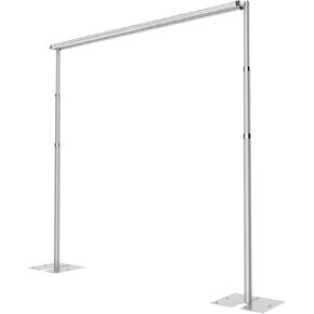 10x10ft Pipe and Drape Backdrop Stand, Three Crossbar, Heavy Duty Adjustable Background Frame with Metal Base for Parties Photography Wedding Photoshoot Decoration