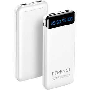Portable Charger, 10,000 mAh Power Bank, USB C in&Out Fast Charging Battery Pack Compatible with iPhone 15/15 Plus/15 Pro/15 Pro Max, iPhone 14/13/12 Series, Samsung Galaxy etc.-Black