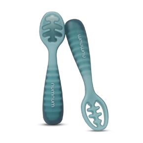 NumNum Baby Spoons Set, Pre-Spoon GOOtensils for Kids Aged 6+ Months - First Stage, Baby Led Weaning (BLW) Spoon - Self Feeding, Silicone Toddler Food Utensils - 6 spoons, Beach Party