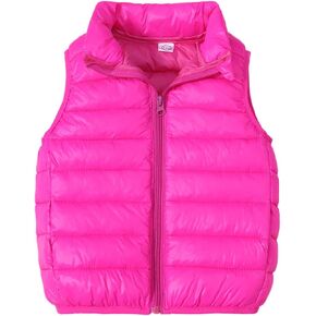 Kids Baby Girls Boys Sleeveless High Neck Lightweight Down Puffer Vest Jacket