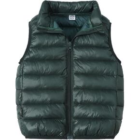 Kids Baby Girls Boys Sleeveless High Neck Lightweight Down Puffer Vest Jacket