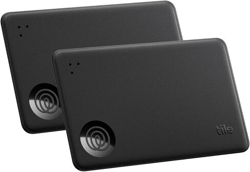 Tile by Life360 Starter Pack (2024) - Bluetooth Trackers and Item Finders for Keys, Wallets & More. Both iOS and Android Compatible. Phone Finder. 2-Pack (Black Mate/Slim) in Saudi Arabia