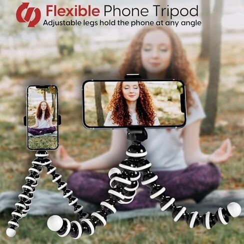 10‘’ Octopus Flexible Tripod Camera + Action Cam Mount Stand, GoPro Tripod Compatible with GoPro Hero13 Hero12 Hero11 Hero10 Max Hero 13 12 11 Mini 10 9 8 Fusion DJI Osmo Action 5 Akaso Brave in Saudi Arabia