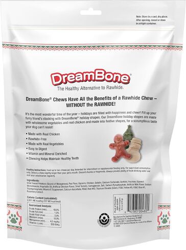 DreamBone Mini Broomsticks عدد 8، ملفوفة بالدجاج الحقيقي، مضغ الهالوين الخالي من الجلود الخام للكلاب in Kuwait