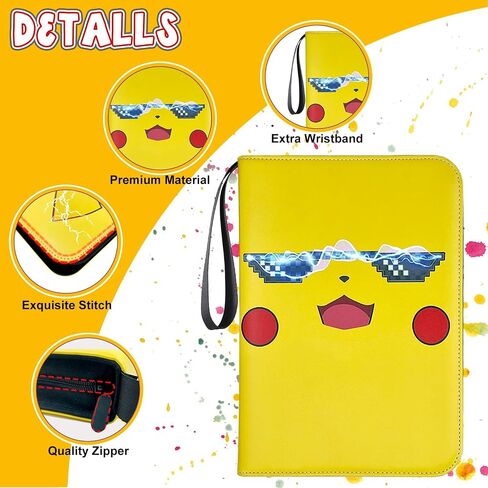 900-Pocket Card Binder 9-Pocket Double Sided Trading Card Holder with 50 Page Removable Sleeves-TCG Card Binder High Storage Collection Card Album Carrying Case - Gifts For Boys & Girls in Saudi Arabia