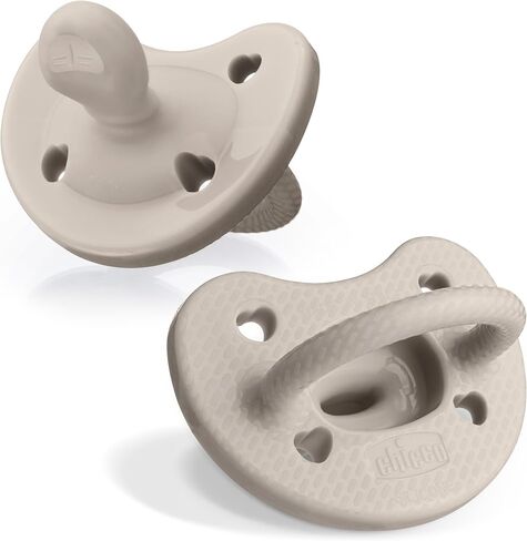 Chicco PhysioForma 100% Soft Silicone One Piece Pacifier for Babies 6-16 Months | BPA & Latex Free | Reusable Case | Pink, 2pk in Kuwait