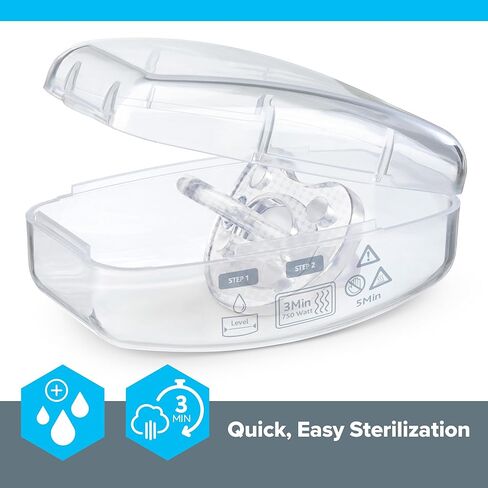 Chicco PhysioForma 100% Soft Silicone One Piece Pacifier for Babies 6-16 Months | BPA & Latex Free | Reusable Case | Pink, 2pk in Kuwait