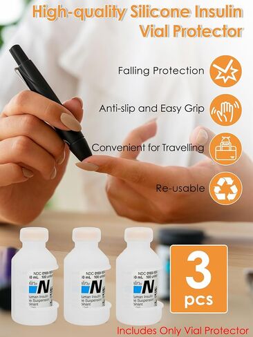 YOUSHARES Insulin Vial Cover Insulin Bottle Protector - Silicone Protective Case for 10ml Short Insulin Vials, Durable Vial Case, Soft and Flexible Diabetes Vial Care (Green) in Saudi Arabia
