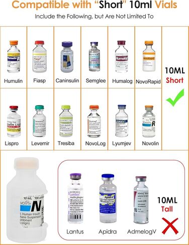 YOUSHARES Insulin Vial Cover Insulin Bottle Protector - Silicone Protective Case for 10ml Short Insulin Vials, Durable Vial Case, Soft and Flexible Diabetes Vial Care (Green) in Saudi Arabia