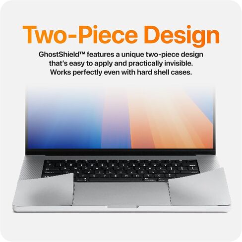مجموعة أغطية حماية جلدية فاخرة لمسند راحة اليد من UPPERCASE متوافقة مع 2021+ MacBook Pro 16 بوصة، أسود فلكي in Saudi Arabia