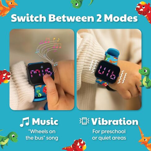 Potty Training Watch & Board Book for Kids – A Water Resistant Potty Reminder Device for Boys & Girls - Train Your Toddler with Fun Musical or Vibration Reminders and Printed Board Book (Blue) in Saudi Arabia