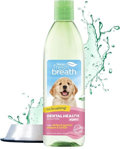 TropiClean Fresh Breath Advanced Whitening | Dog Oral Care Water Additive | Dog Breath Freshener Additive for Dental Health | VOHC Certified | Made in the USA | 16 oz. in Saudi Arabia