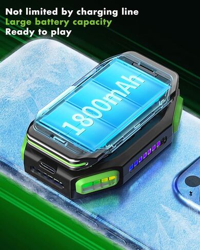 ACEDAYS Magnetic Phone Cooler with Rechargeable Battery,Phone Cooling Fan with RGB LED Semiconductor Cooling, Phone Radiator with Temperature Display for Mobile Gaming,Tiktok Live Streaming（Orange） in Saudi Arabia