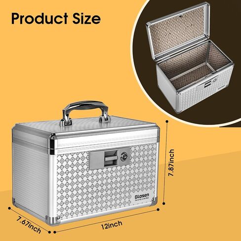 Medicine Lock Box, medication lock box,locking medicine box, Security Lock Boxes【Small-Pink】 10x6.7x6.7 Inch,First Aid Key Safe Box,Lock Box for Medication in Saudi Arabia