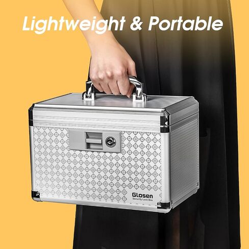 Medicine Lock Box, medication lock box,locking medicine box, Security Lock Boxes【Small-Pink】 10x6.7x6.7 Inch,First Aid Key Safe Box,Lock Box for Medication in Saudi Arabia