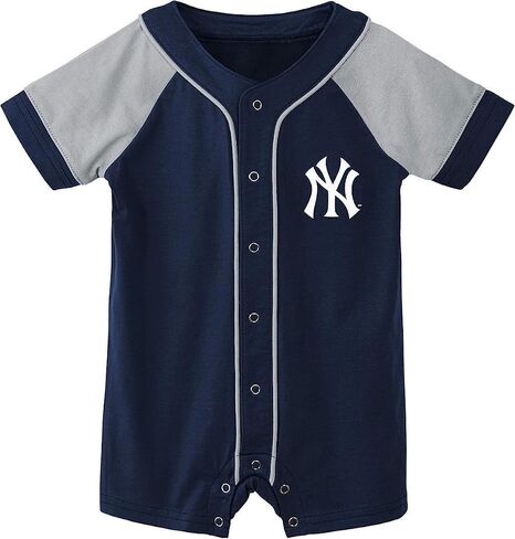 Outerstuff MLB Unisex-Baby Newborn & Infants 0-24 Months Little Slugger Onesie Bodysuit Romper (6/9 Months, Atlanta Braves) in Saudi Arabia
