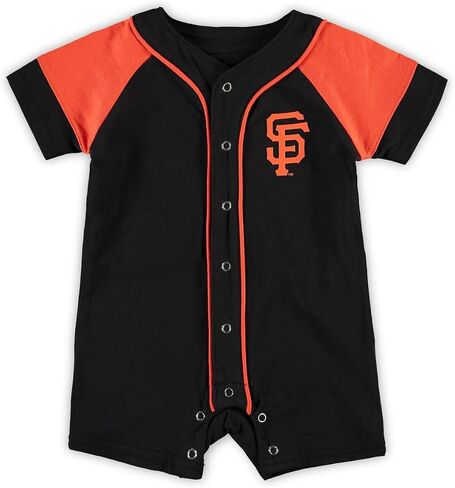 Outerstuff MLB Unisex-Baby Newborn & Infants 0-24 Months Little Slugger Onesie Bodysuit Romper (6/9 Months, Atlanta Braves) in Saudi Arabia