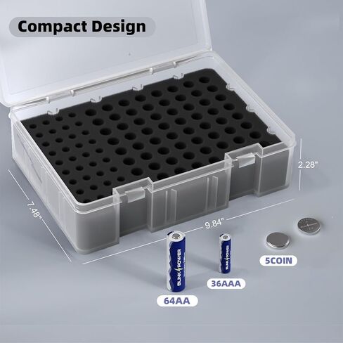 حافظة تخزين منظم البطاريات من بلينكس باور، صندوق البطارية يحمل 56 AA، 29 AAA والمزيد in Kuwait
