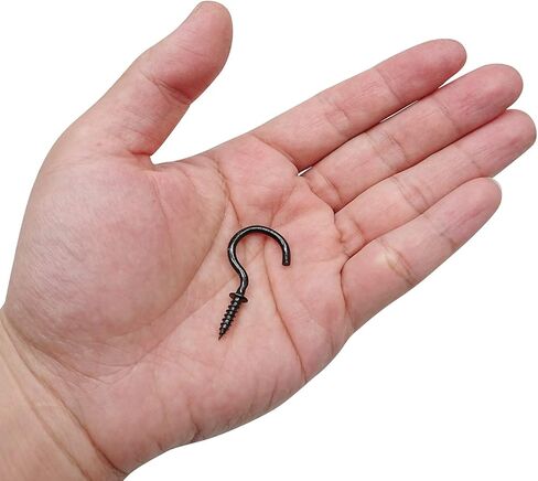 Axe Sickle Silver 100Pcs 1/2 Metal Cup Hook Mini Screw Hook Screw-in Ceiling Screw Hook for Hanging in Saudi Arabia