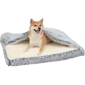 Calming Dog Bed,24'' Dog Beds for Small Dogs,Cat Beds for Indoor Cats,Washable Round Donut Pet Bed,Soft Self Warming Fluffy Luxury Plush Furry Pet Anxiety Cuddler Cushion for Puppy Kitten Up to 20lbs