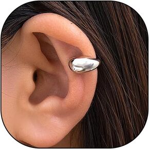 2Pcs Chunky Gold Ear Cuff Earrings Hypoallergenic Non Piercing Ear Clip Cartilage Wrap Earrings Trendy Jewelry Accessory Gifts for Women