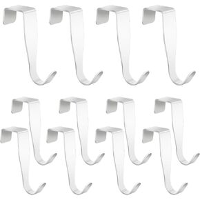 Molain 4 Pack Over The Cabinet Door Hooks, Door Hooks Multicolour Window Hooks Stainless Steel Door Hooks Outdoor Coat Hooks, Bathroom Door Coat Hooks, Hooks for Cabinet Doors and Room(Multicolour)
