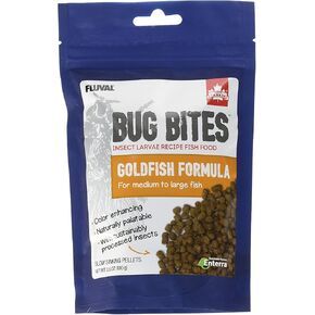 Fluval Bug Bites Goldfish Fish Food, Pellets for Medium to Large Sized Fish, 3.53 oz, A6584